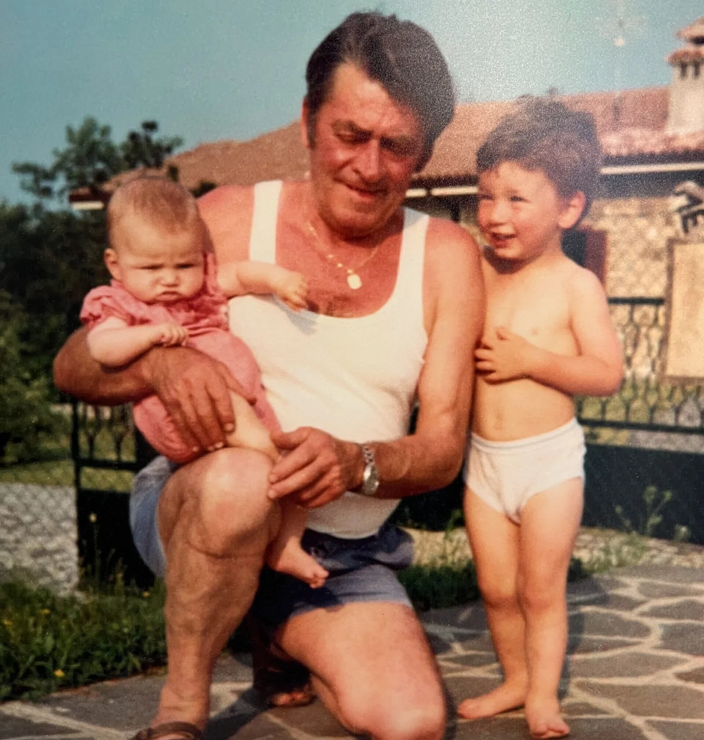 Nando Crippa, fondatore, con i nipoti Mauro e Marco